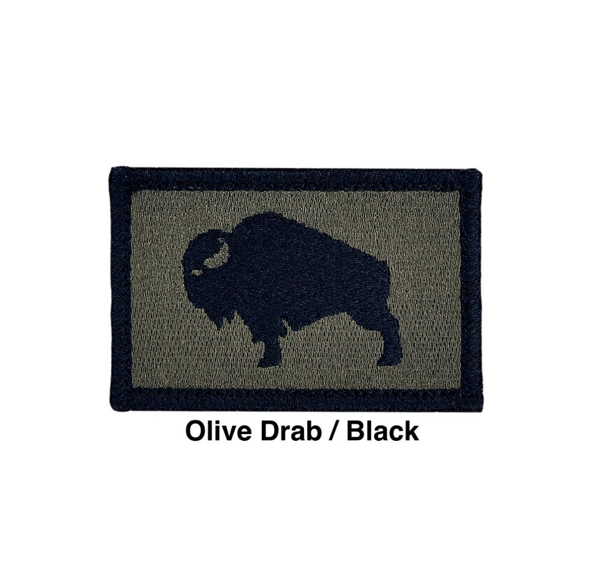 American Bison Morale Patch – 2x3 Embroidered | Hook Back | Made in USA