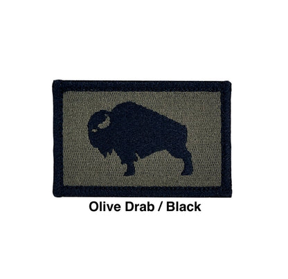 American Bison Morale Patch – 2x3 Embroidered | Hook Back | Made in USA