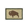 Patch with a silhouette of a bison on a background Multicam